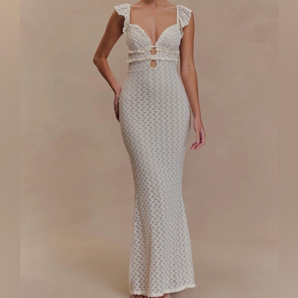 BRAND NEW Meshki Ezra Lace maxi dress